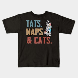 Tats Naps And Cats Kids T-Shirt